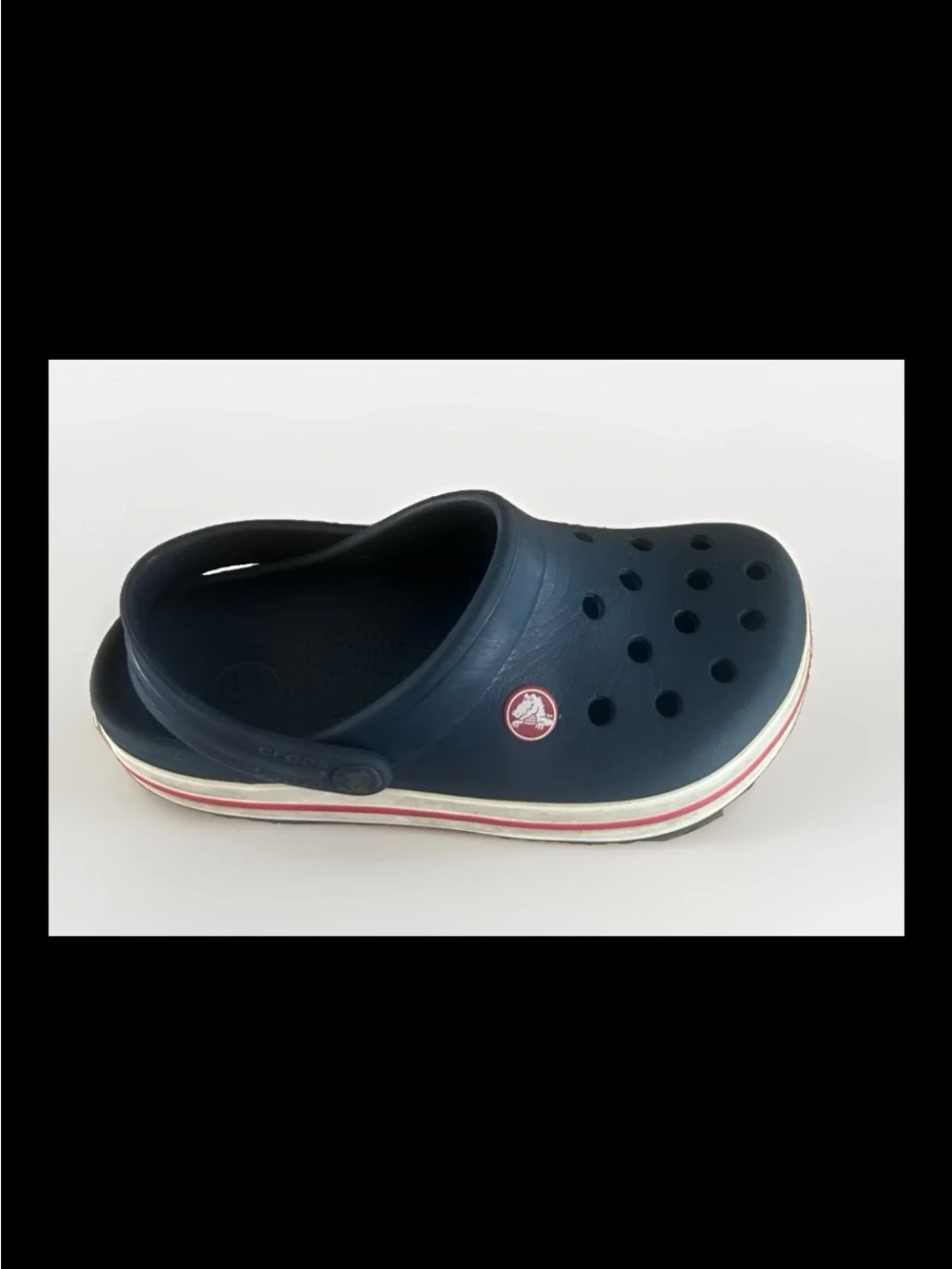 Pre-owned Kids Navy Slip-On Clog Shoes Size 3J